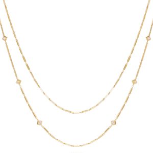 Goldtone Long Layered Necklace