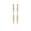 Goldtone Spear Dangle Huggie Hoop Dangle Drop Earrings
